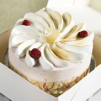 ijstaart kwark frambozen